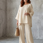 Saffa | Oversized Tunic Wide Leg Pant Set