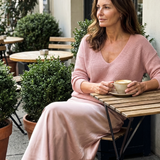 Lunwyn | Bias Fall Satin Skirt Knit Layer Set