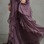 Sermae | Tie Neck Ruffle Tiered Maxi Dress