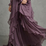 Sermae | Tie Neck Ruffle Tiered Maxi Dress