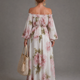 Coravia | Off Shoulder Floral Maxi Dress