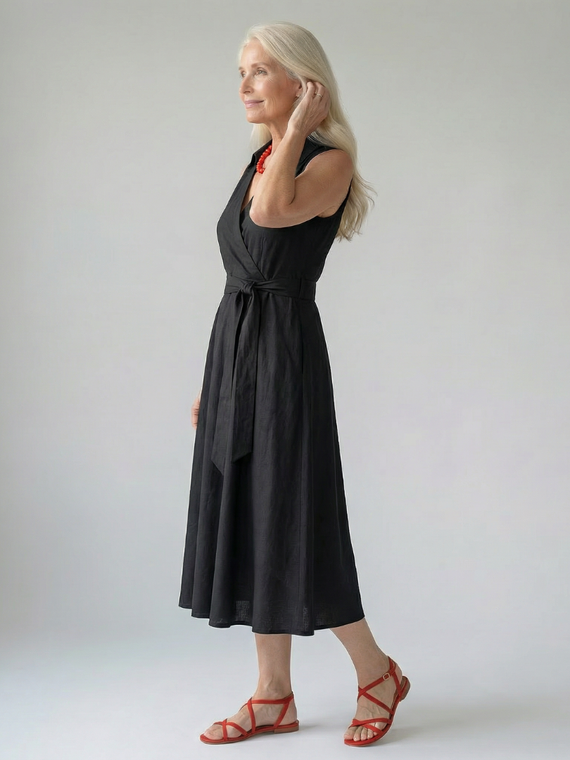 Sennarose | Relaxed Drape Midi Dress