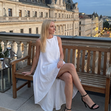Talnia | Sleeveless High Low Flowing Shape Midi Dress