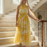 Penlora | Gathered Halter Midi Dress