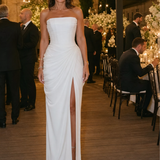 Talthea | Strapless High Side Slit Maxi Dress
