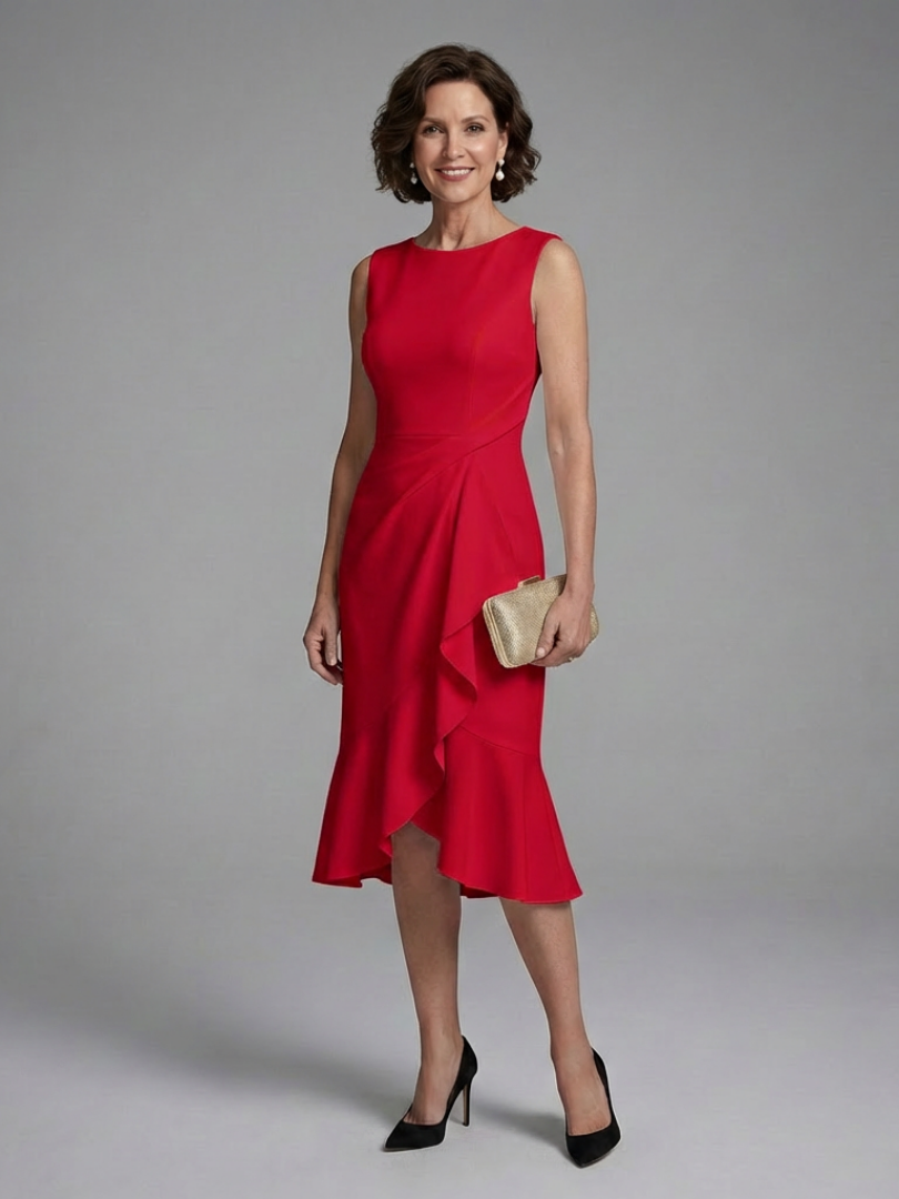 Wrennala | Sleeveless Wrap Detail Midi Dress