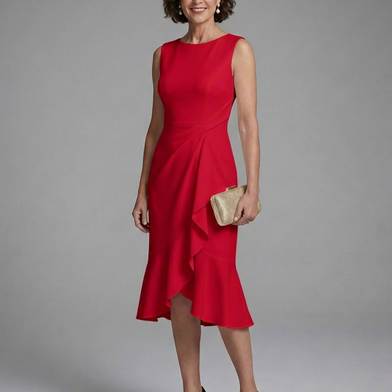 Wrennala | Sleeveless Wrap Detail Midi Dress