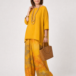 Renssa | High Low Tunic And Wide Leg Pant Set