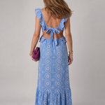 Corala | Sleeveless Ruffle Detail Midi Dress