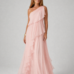 Vidalette | One Shoulder Ruffle Maxi Dress