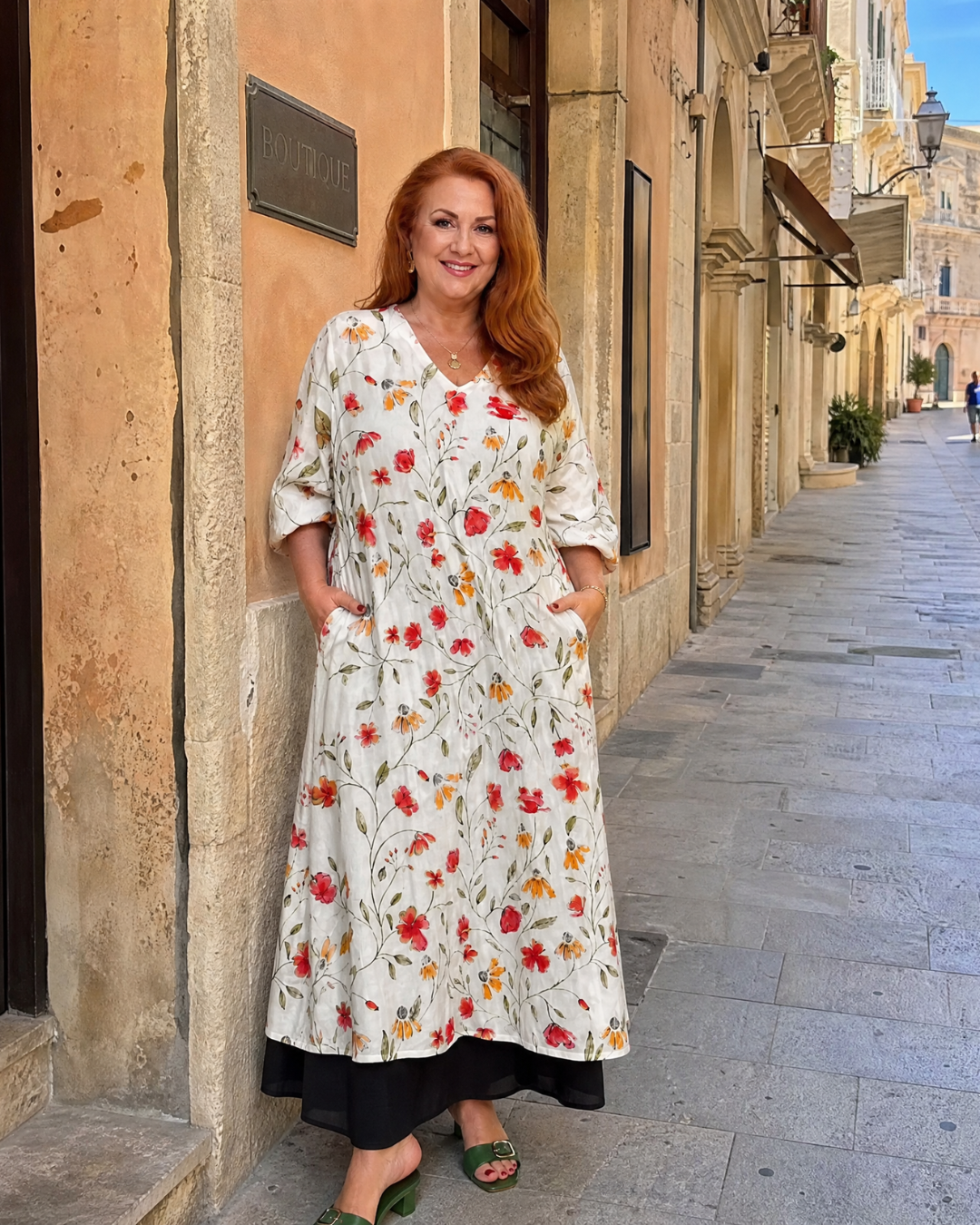 Solsia | Wildflower Print Everyday Swing Midi Dress