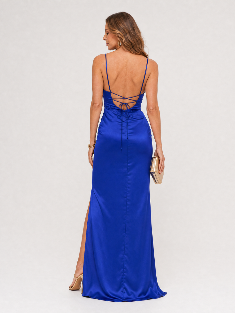 Tamsinthea | Asymmetrical Draped Midi Dress