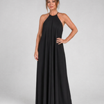 Velbelle | Sleeveless Soft Neck Flowing Maxi Dress