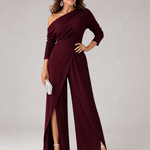 Linnssa | One Shoulder Wide Leg Jumpsuit
