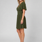 Corada | Flutter Sleeve V Neck Mini Dress