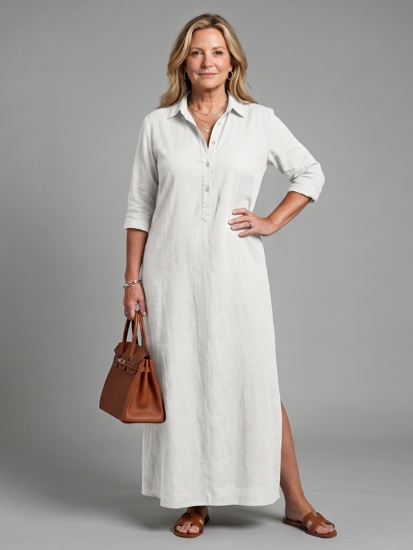 Lorra | Long Sleeve Relaxed Silhouette Maxi Dress