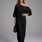 Pruwen | One Shoulder Draped Maxi Dress