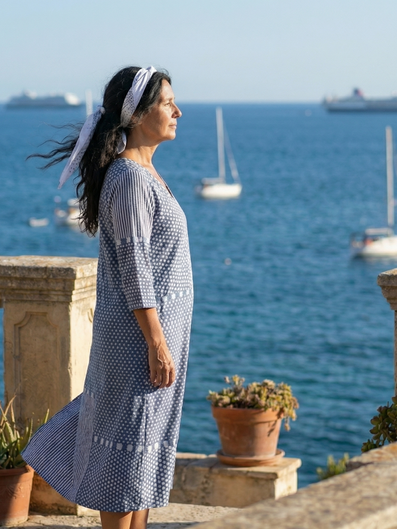 Odania | Fit Patchwork Midi Dress