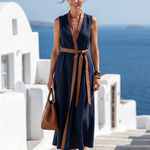 Norabeth | Contrast Line Midi Dress