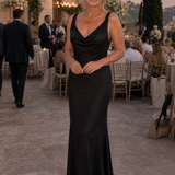 Lorlyn | Sleeveless Cowl Neck Fitted Maxi Dress