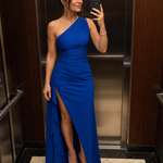 Talsette | One Shoulder High Side Slit Maxi Dress