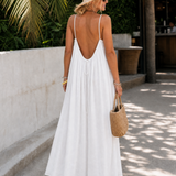 Mara | Flowing Sleeveless Strappy Relaxed Midi Dress