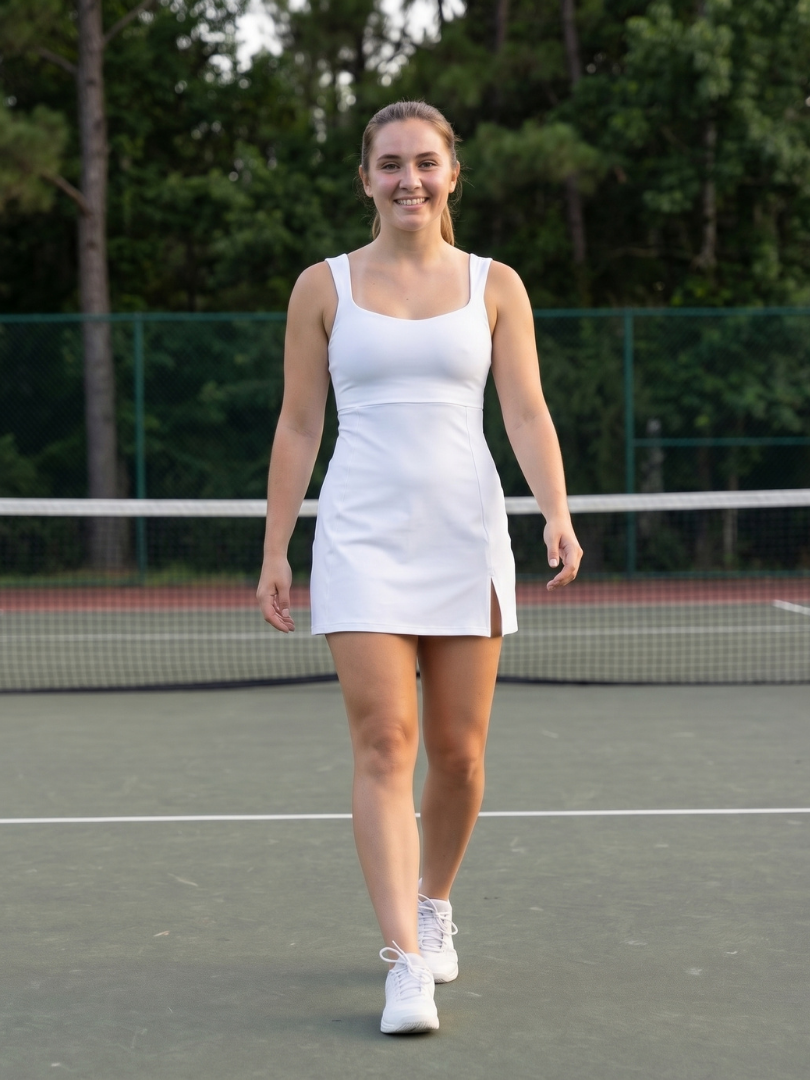 Prulyn | Square Neck Tennis Dress