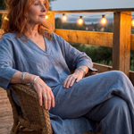 Penwynne | Loose Tunic Top Wide Leg Pant Set