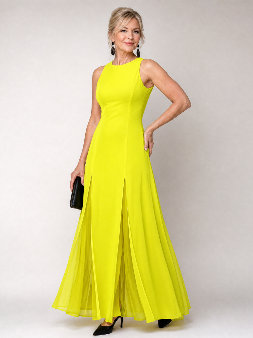 Theawyn | Sleeveless High Neck Maxi Dress