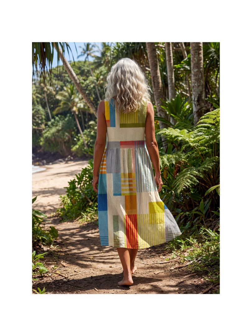 Faemarie | Painted Block Midi Dress