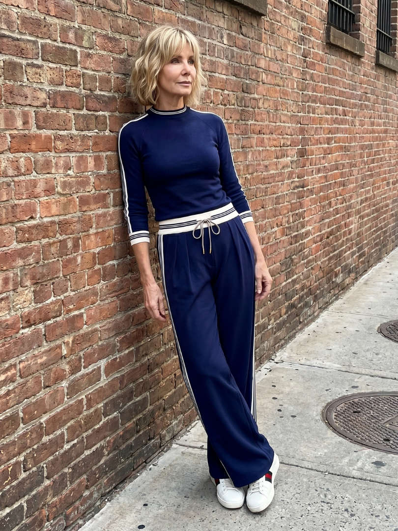 Saffmarie | Fitted Long Sleeve Top Wide Leg Pants Set