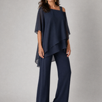 Taliadra | Layered Asymmetrical Two Piece Pant Set