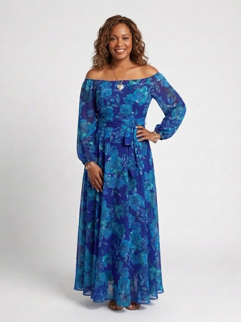 Camrose | Off Shoulder Floral Maxi Dress