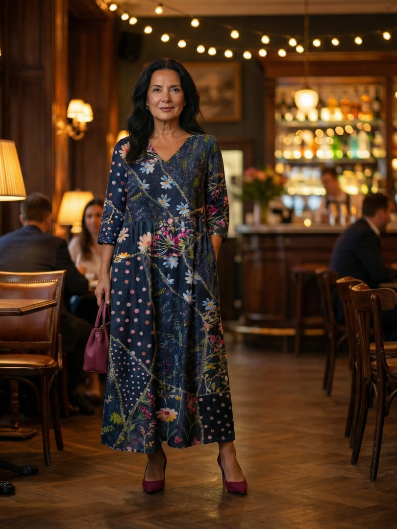 Nilania | Easy Gather Floral Midi Dress
