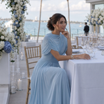 Larnia | One Shoulder Draped Bodice Maxi Dress