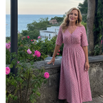 Verathea | Printed V Neck Midi Dress