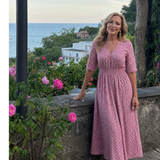 Verathea | Printed V Neck Midi Dress