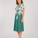 Valwen | Floral Tie Waist Midi Dress