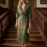 Linnsette | Natural Wrap Midi Dress