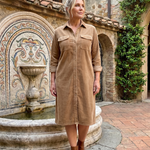 Kalney | Long Sleeve Patch Pockets Midi Dress