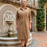 Kalney | Long Sleeve Patch Pockets Midi Dress