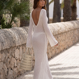 Cammarie | Knit Bell Sleeve Maxi Dress