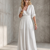 Wrennamae | Cross Front Wide Leg Jumpsuit