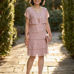 Hilawynne | Poised Dot Line Knee Length Dress