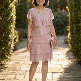 Hilawynne | Poised Dot Line Knee Length Dress