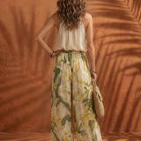 Mirandra | Halter Neck Blouse Floral Wide Leg Set