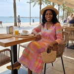 Perwynne | Easy Drape Stripe Midi Dress