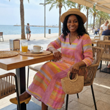 Perwynne | Easy Drape Stripe Midi Dress