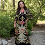 Beletta | Vivid Vintage Pattern Pocket Detail Midi Dress
