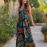 Velmae | Sleeveless Empire Waist Midi Dress